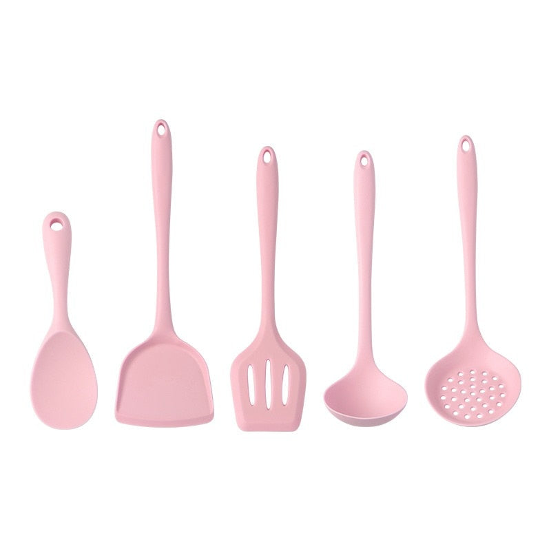 Pink Silicone Heat-Resistant Spatula