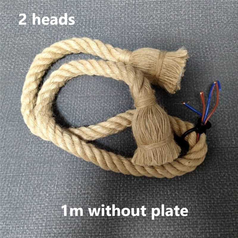 Hemp Rope Lights Vintage Retro Loft Hanging Lamp
