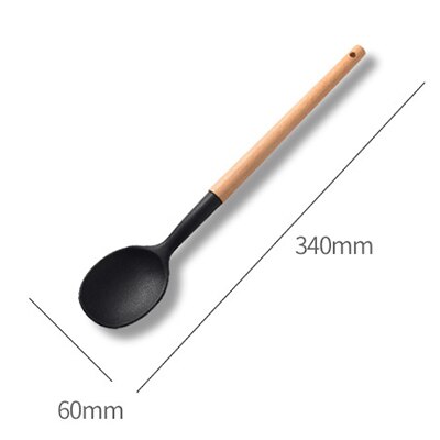 Silicone Wooden Handle Non-Stick Spatula