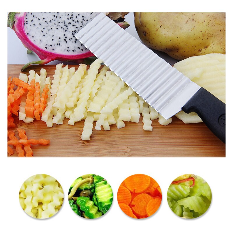 Potato Chip Slicer Dough Crinkle Wavy Knife
