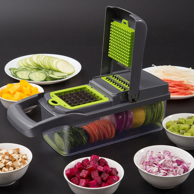 Vegetable Cutter Fruit Slicer Grater Shredders Drain