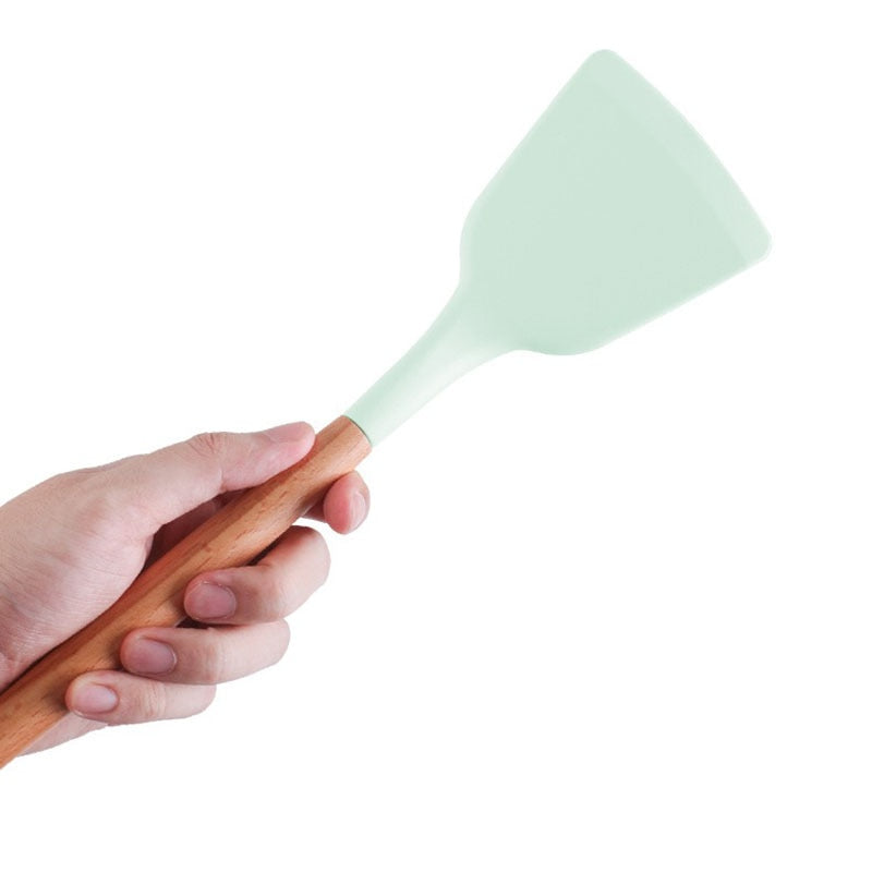 Green Silicone Utensils Kitchen Utensil Set