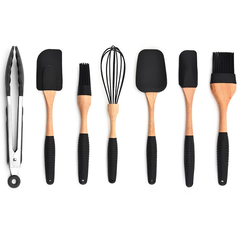 Silicone Wood Turner Spatula Brush