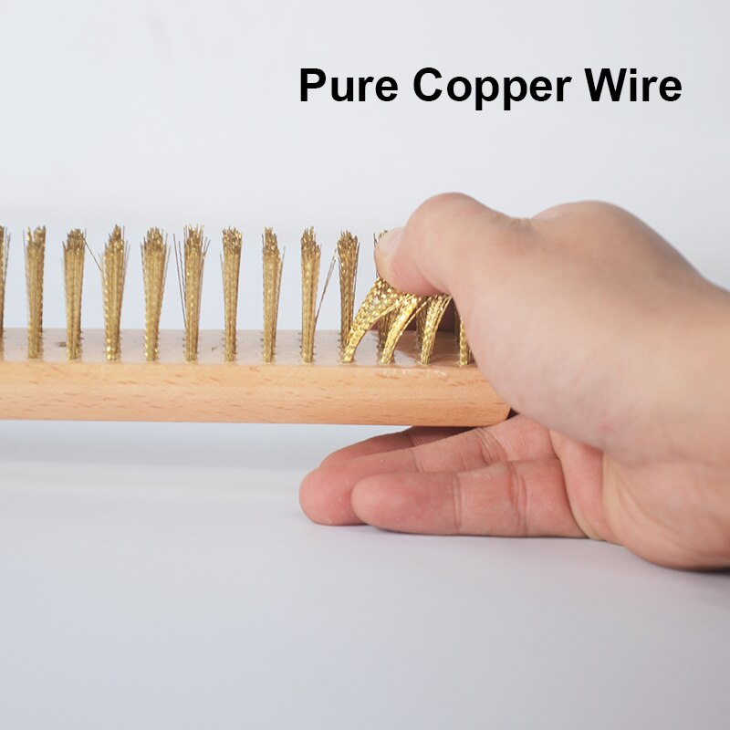 Copper Brush Bristle Brass Wood