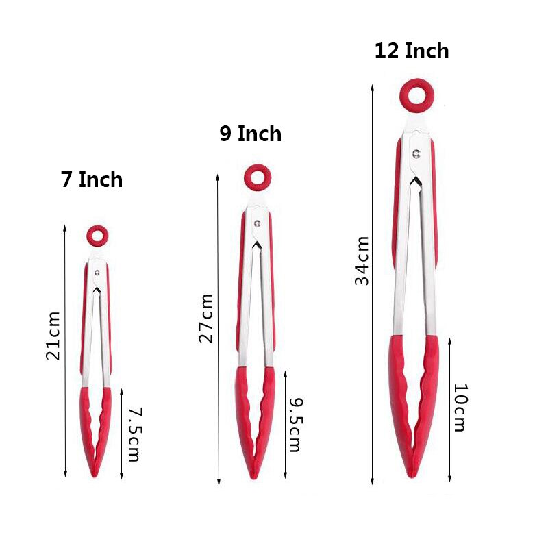 Silicone Barbecue Grilling Tongs