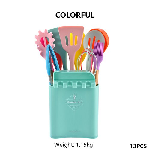 13Pcs Silicone Cooking Utensils Set Non-Stick