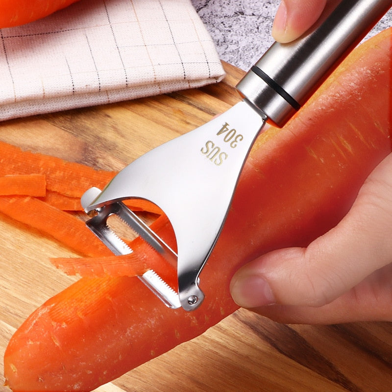 Stainless Steel Peeler Fruit Vegetable Double Blades Practical Durable