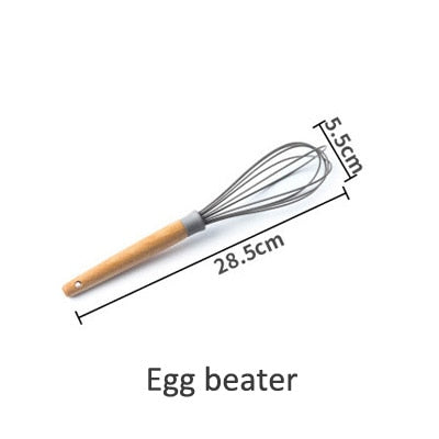 Silicone Cooking Utensils Wooden Spatula