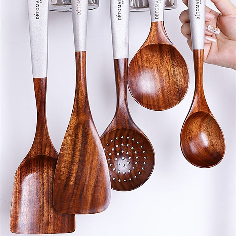 Wood Cooking Tool Set Eco-friendly