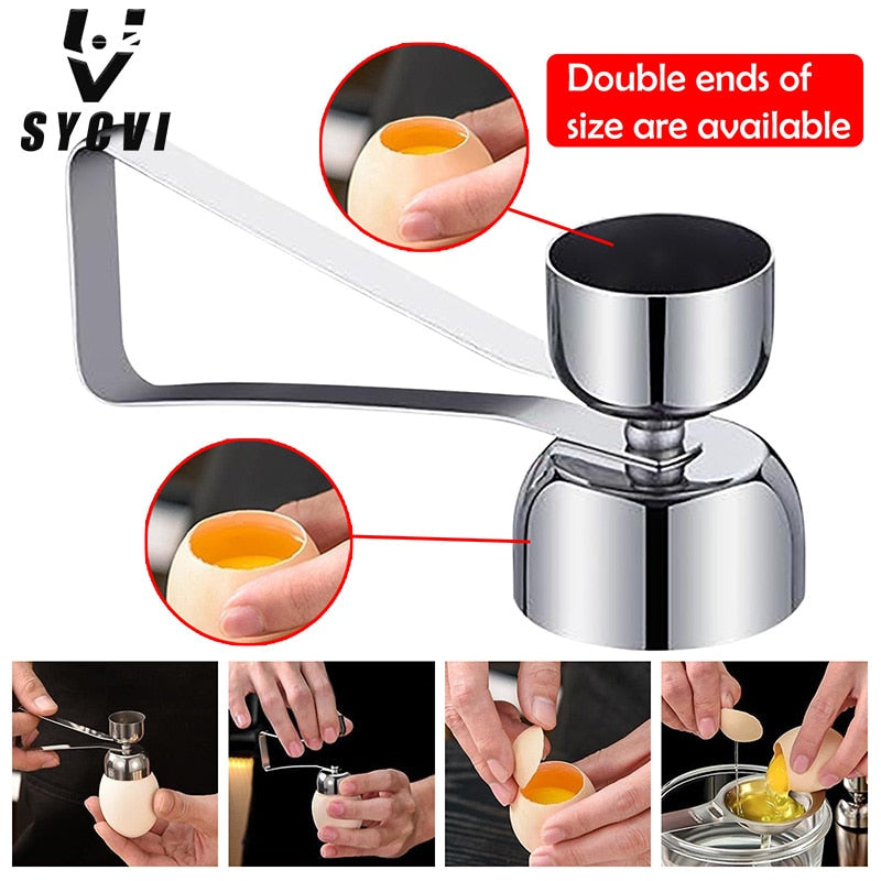 Double-headed metal egg scissors