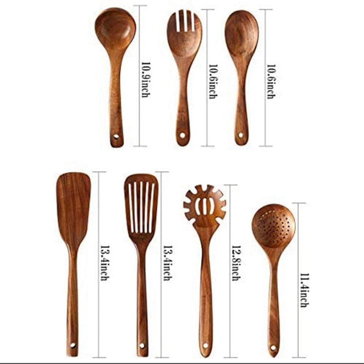 Wooden Kitchen Utensils set