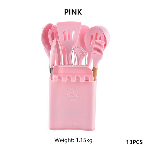 13Pcs Silicone Cooking Utensils Set Non-Stick