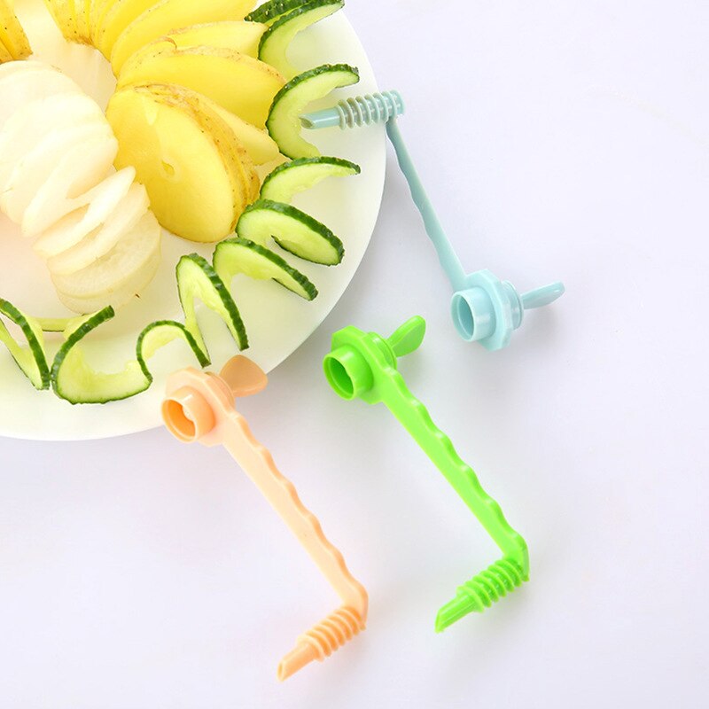 1Set Spiral Potato Cutter Cucumber Slicer