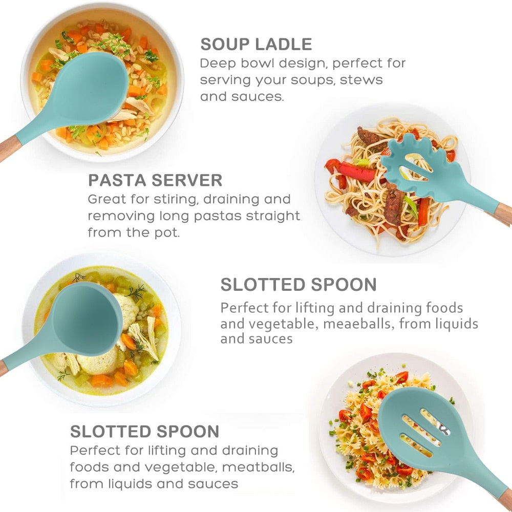 Cooking Utensil Set Non-Stick Utensils