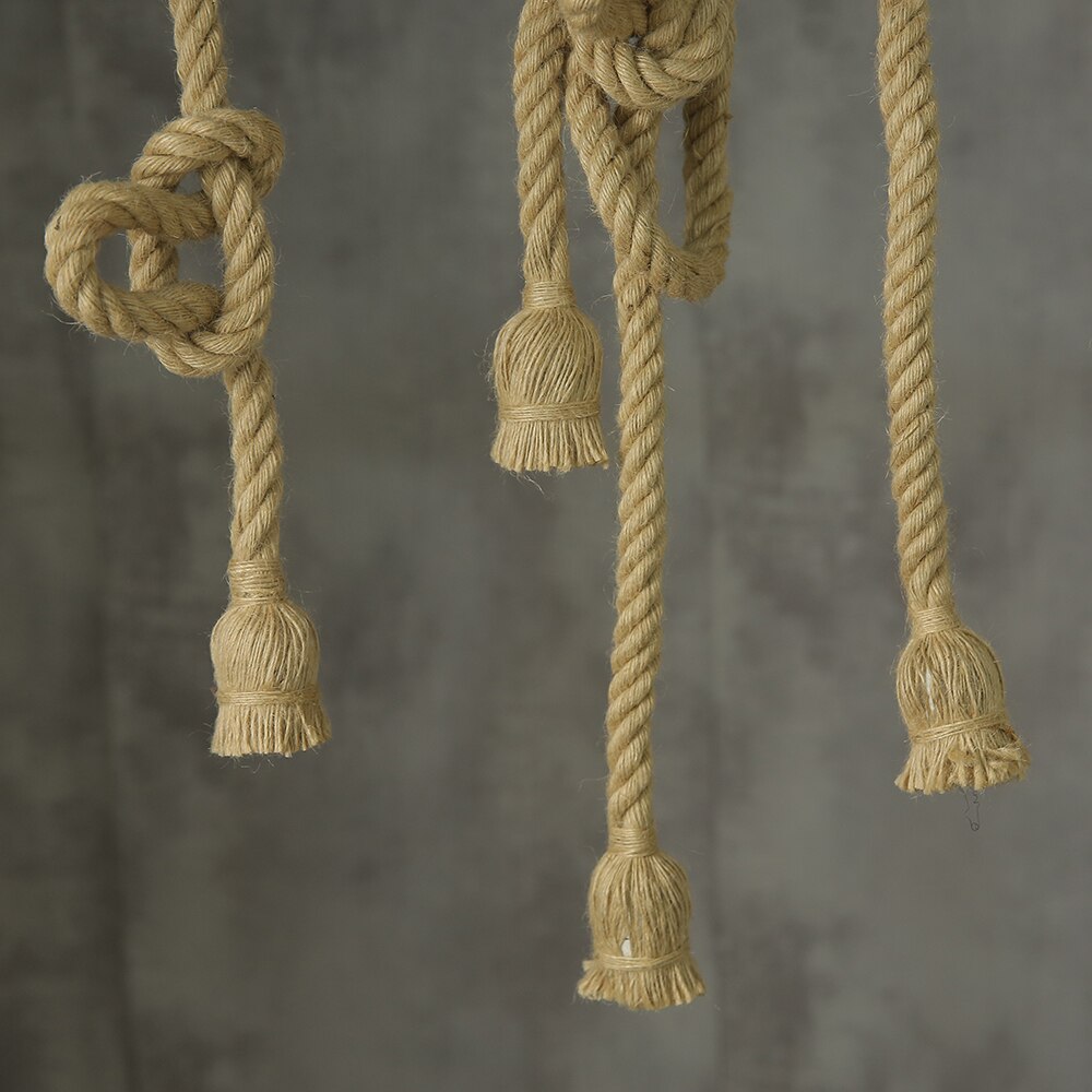 Hemp Rope Lights Vintage Retro Loft Hanging Lamp