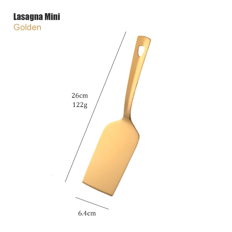 Gold Stainless Steel Long Soup Spoon Cooking