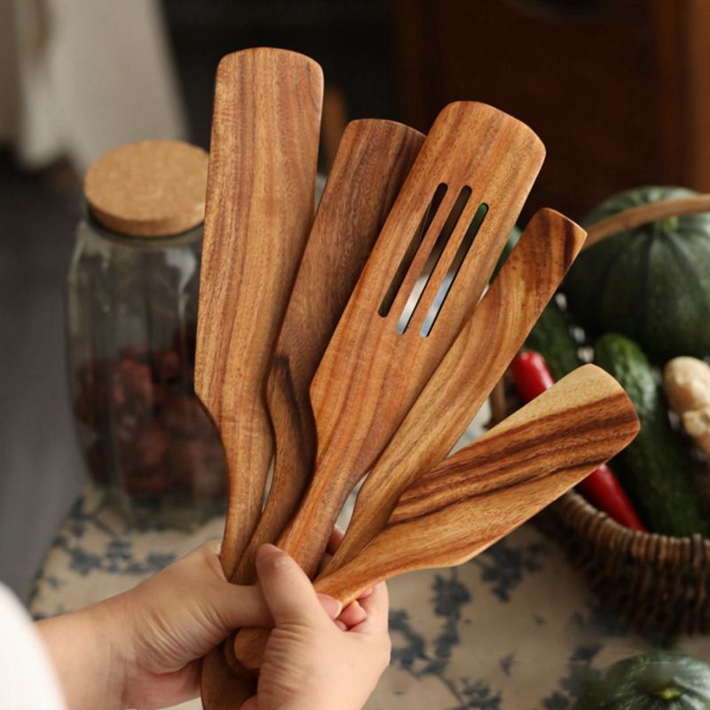 Wooden Spatula For Cooking Slotted