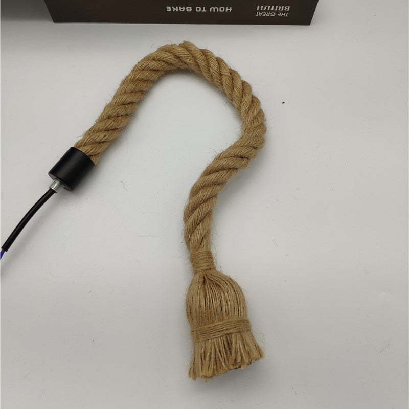 Hemp Rope Lights Vintage Retro Loft Hanging Lamp
