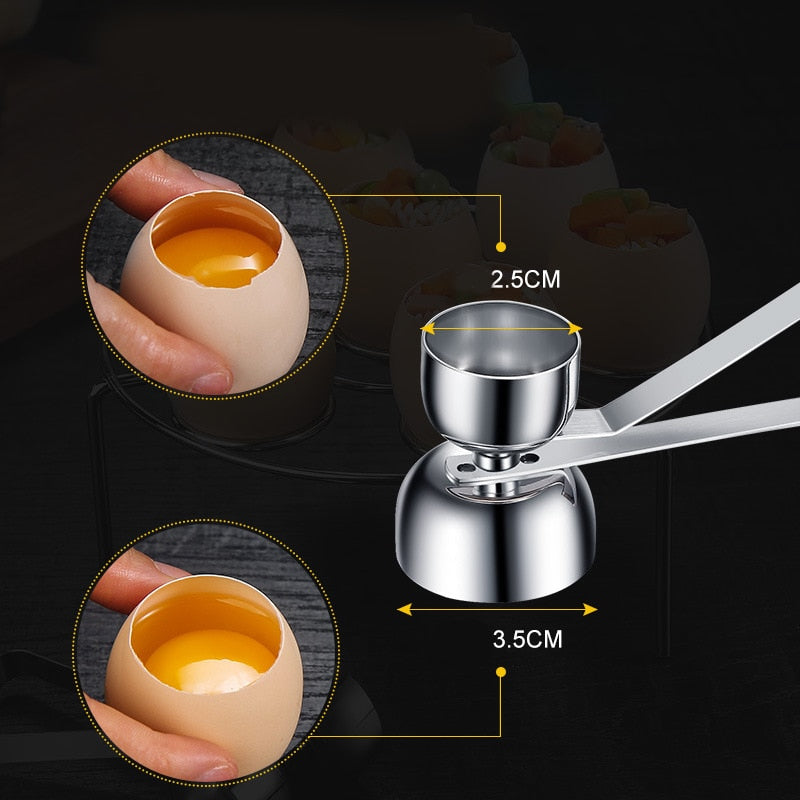 Double-headed metal egg scissors