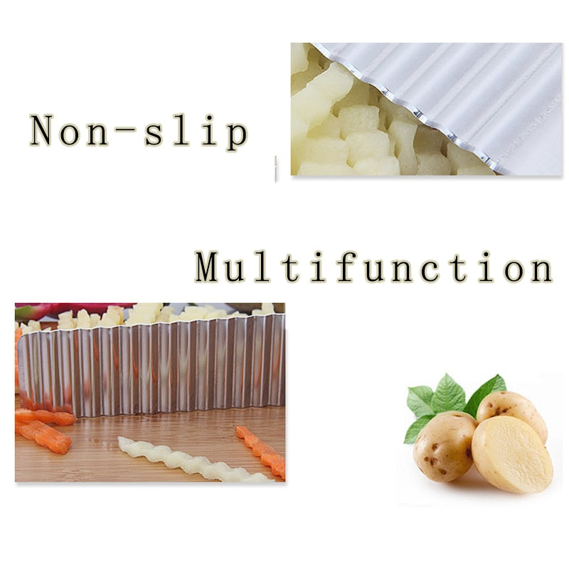 Potato Chip Slicer Dough Crinkle Wavy Knife