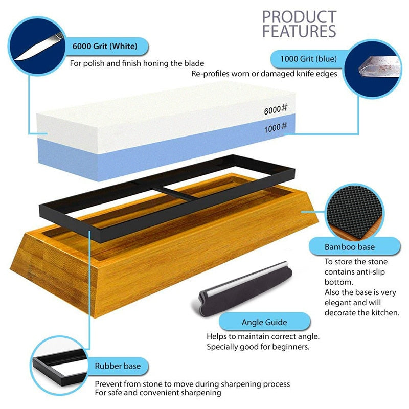 Professional Knife Sharpener Whetstone Sharpening Stones