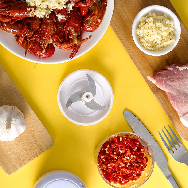 Mini Electric Food Mixers Kitchen Garlic Chopper