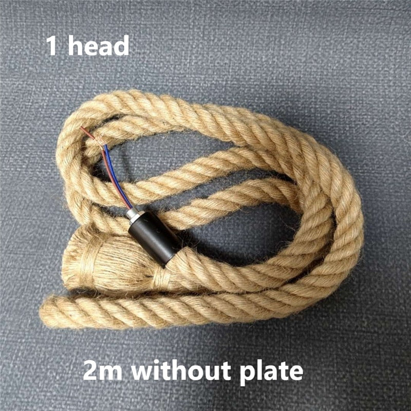 Hemp Rope Lights Vintage Retro Loft Hanging Lamp