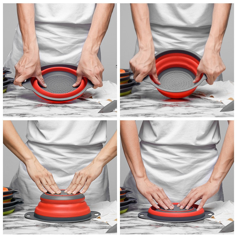 Foldable Drain Basket Colander