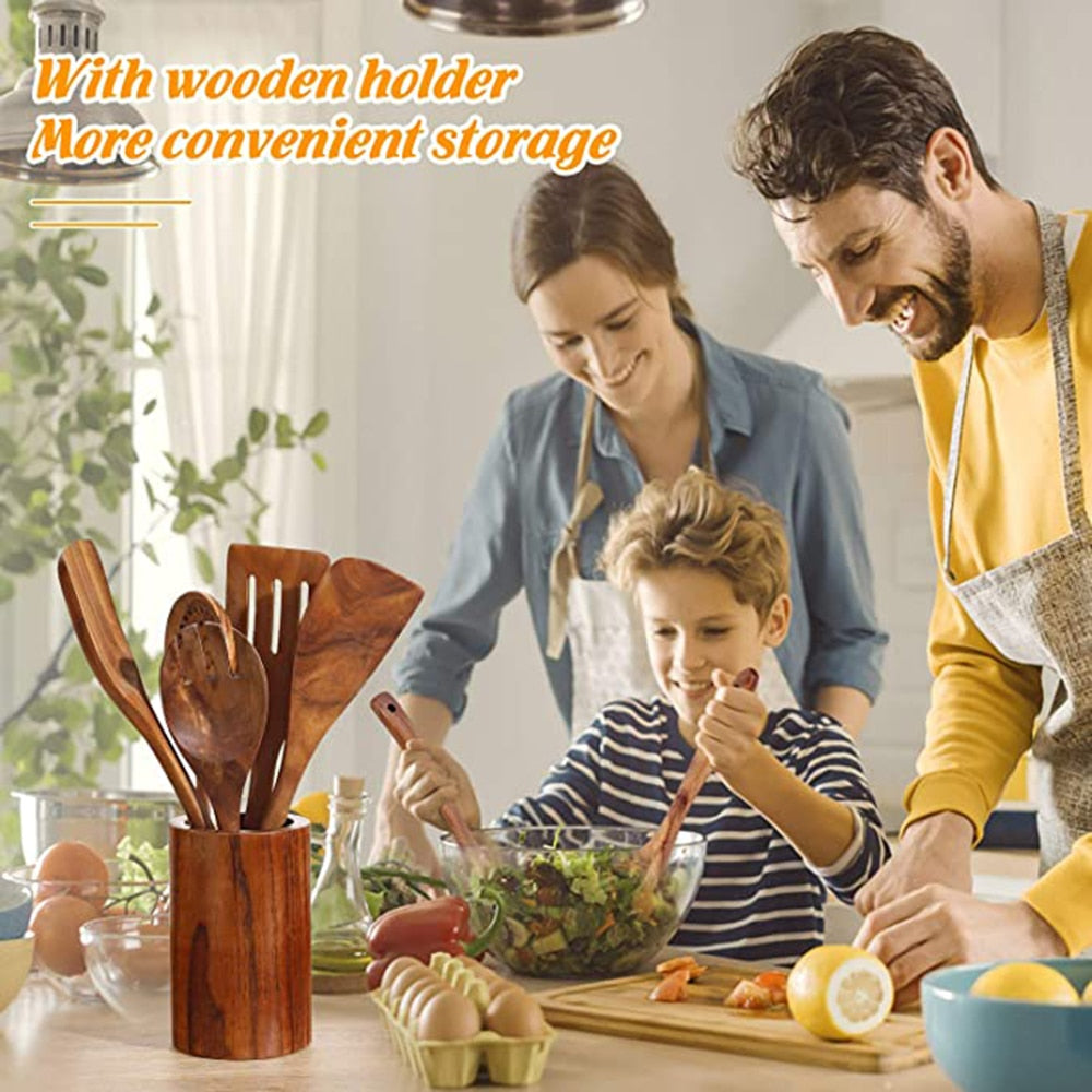 Wooden Kitchen Utensils set