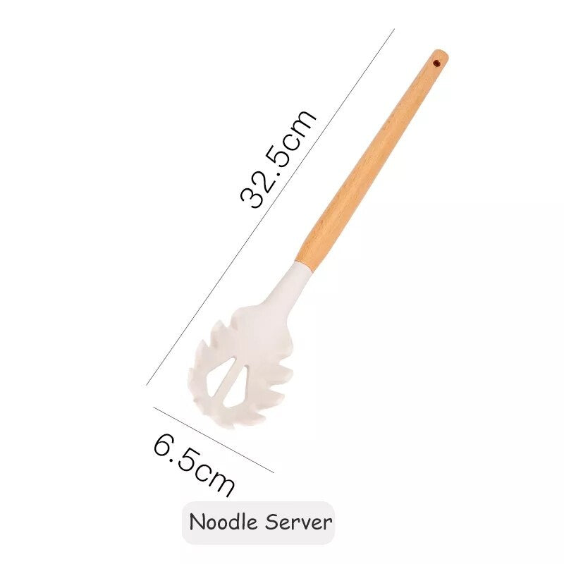 Silicone Wooden Handle Non-Stick Spatula