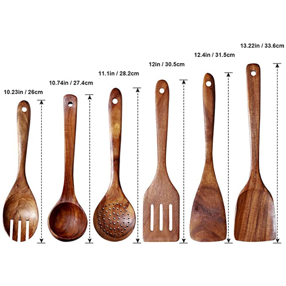 Wooden Kitchen Utensils set