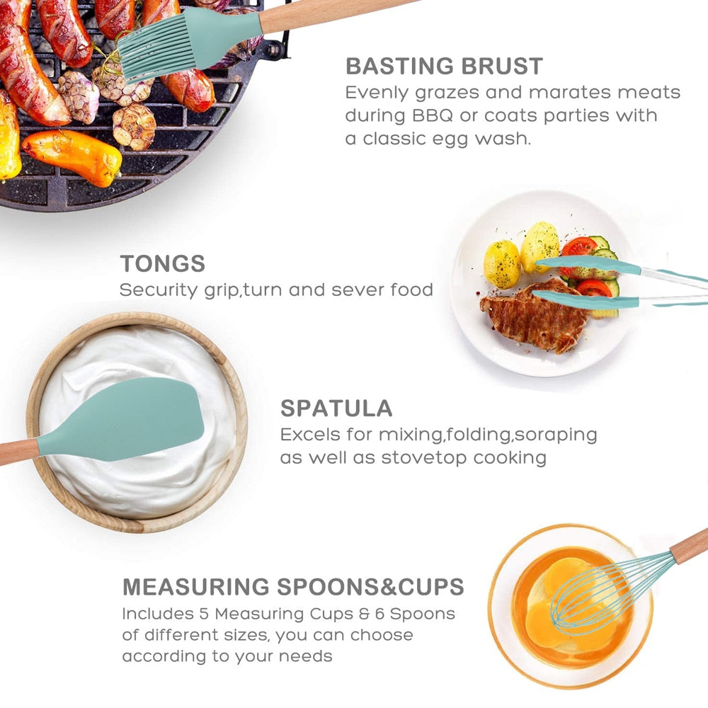 Cooking Utensil Set Non-Stick Utensils