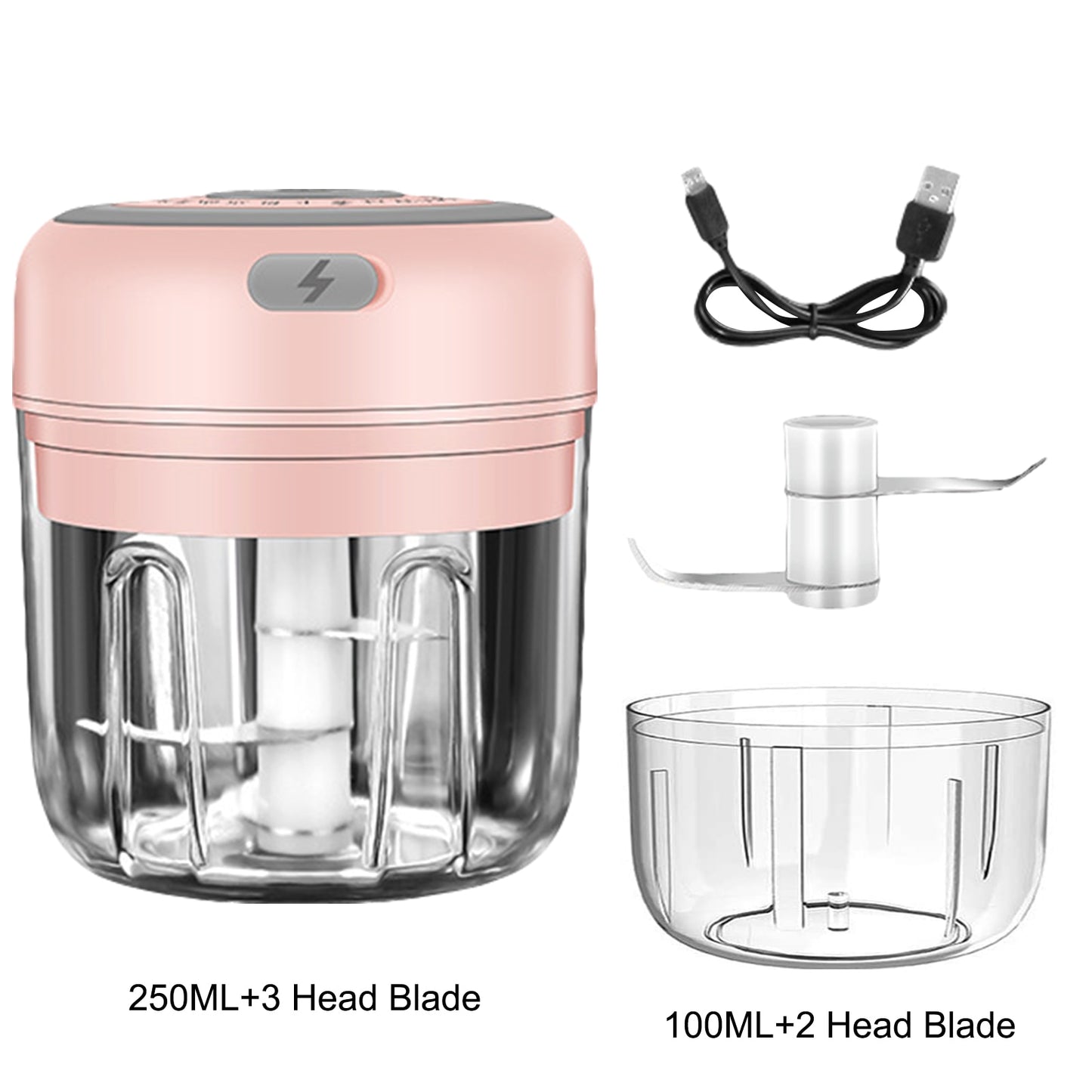 Electric Mini Garlic Chopper USB Rechargeable