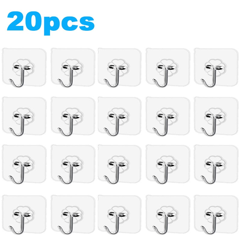 Transparent Wall Hooks Hangers Self Adhesive