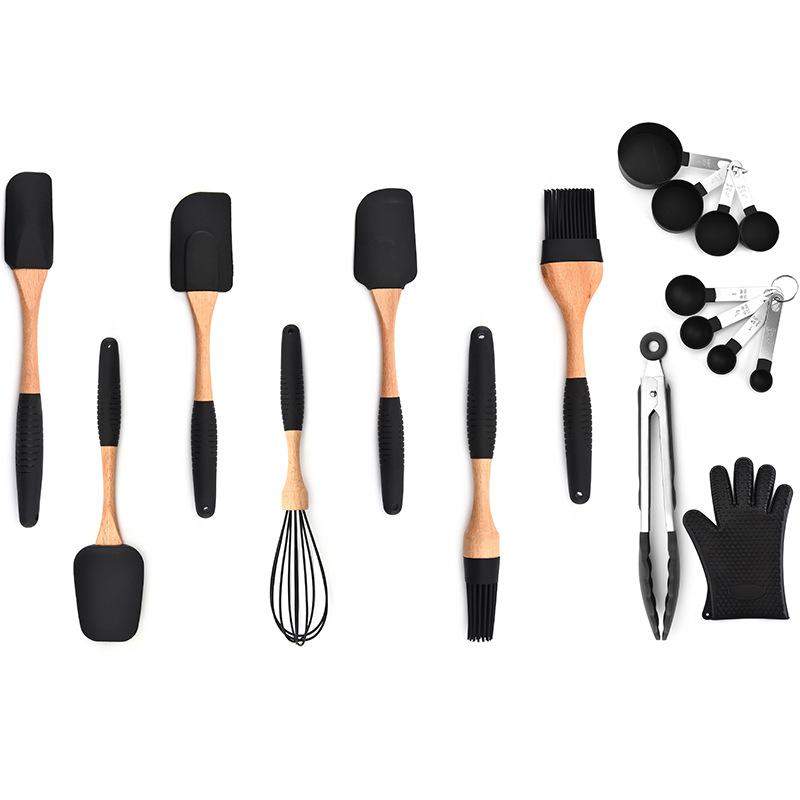 Silicone Wood Turner Spatula Brush