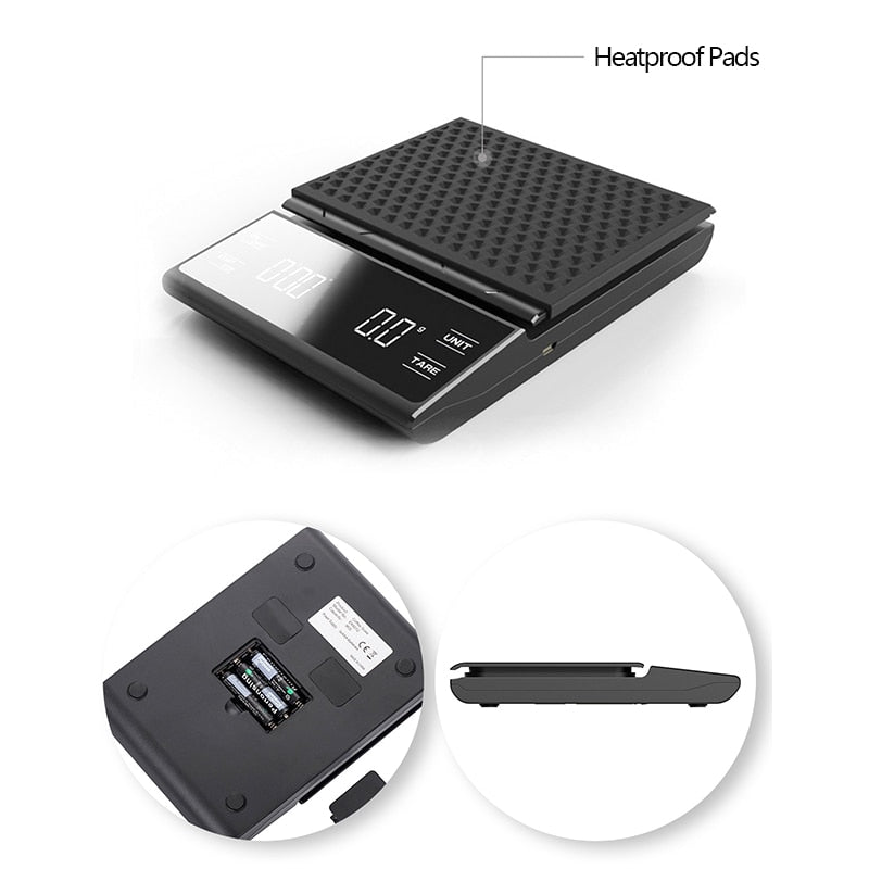 Portable Electronic Digital Coffee Scale with Timer