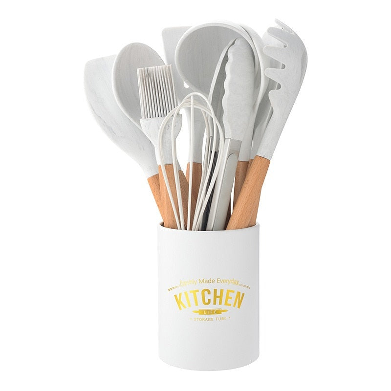 Silicone Utensils Set Non-Stick Spatula