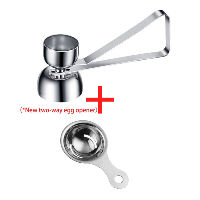 Double-headed metal egg scissors