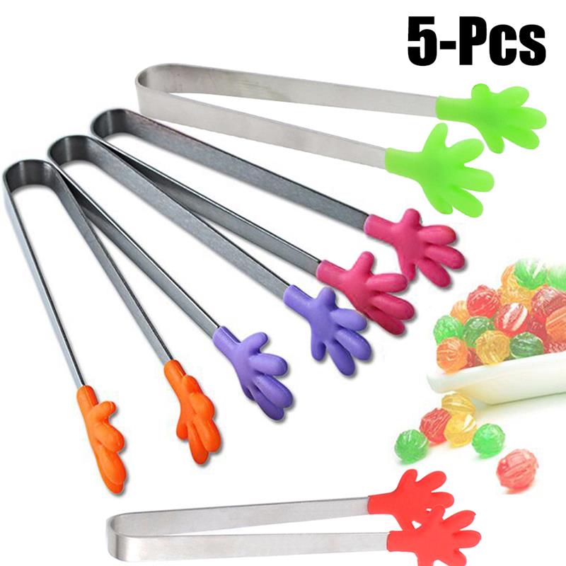 Small Palm Silicone Food Tongs Utensil
