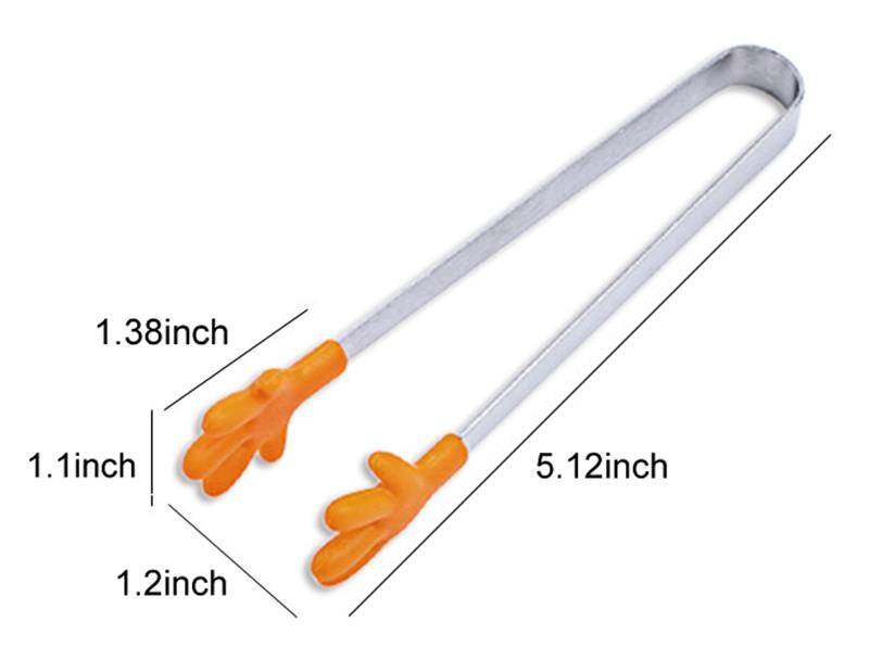Small Palm Silicone Food Tongs Utensil