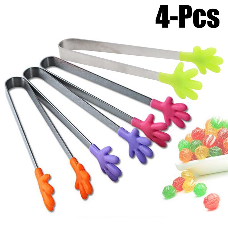 Small Palm Silicone Food Tongs Utensil