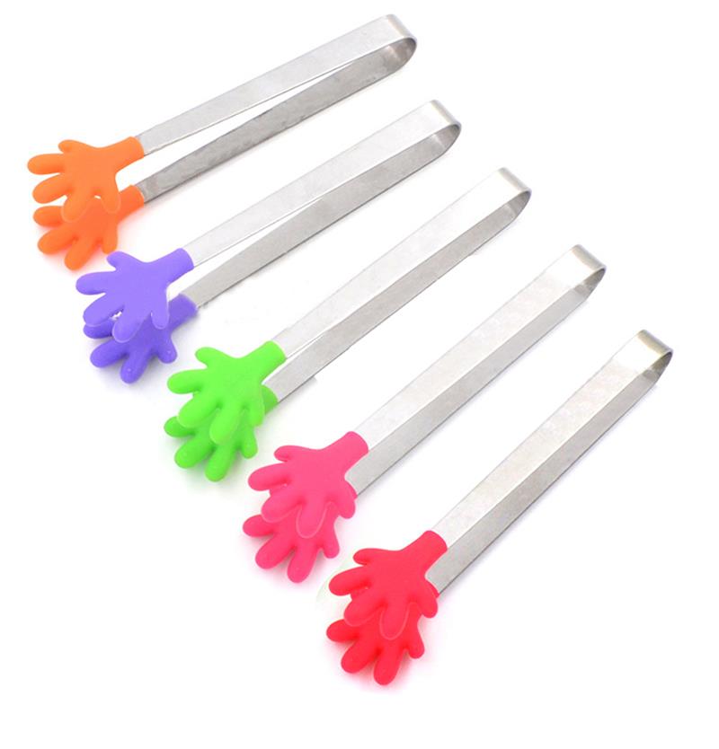 Small Palm Silicone Food Tongs Utensil