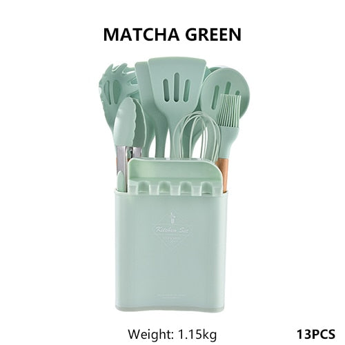 13Pcs Silicone Cooking Utensils Set Non-Stick