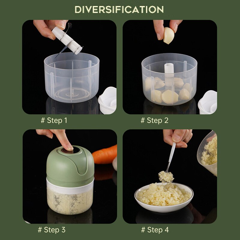 Powerful Mini Electric Garlic Chopper