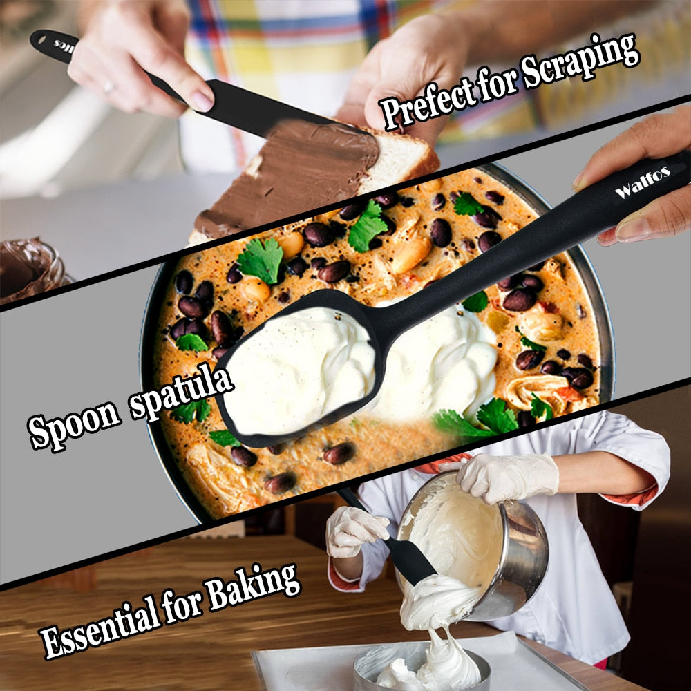 5 Piecs Non-Stick Silicone Cream Spatula