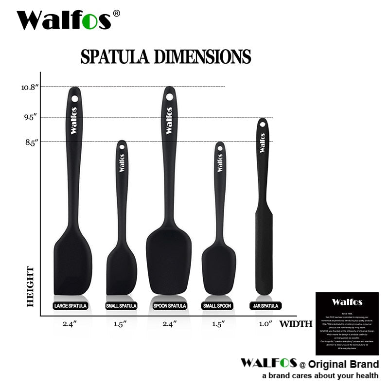 5 Piecs Non-Stick Silicone Cream Spatula