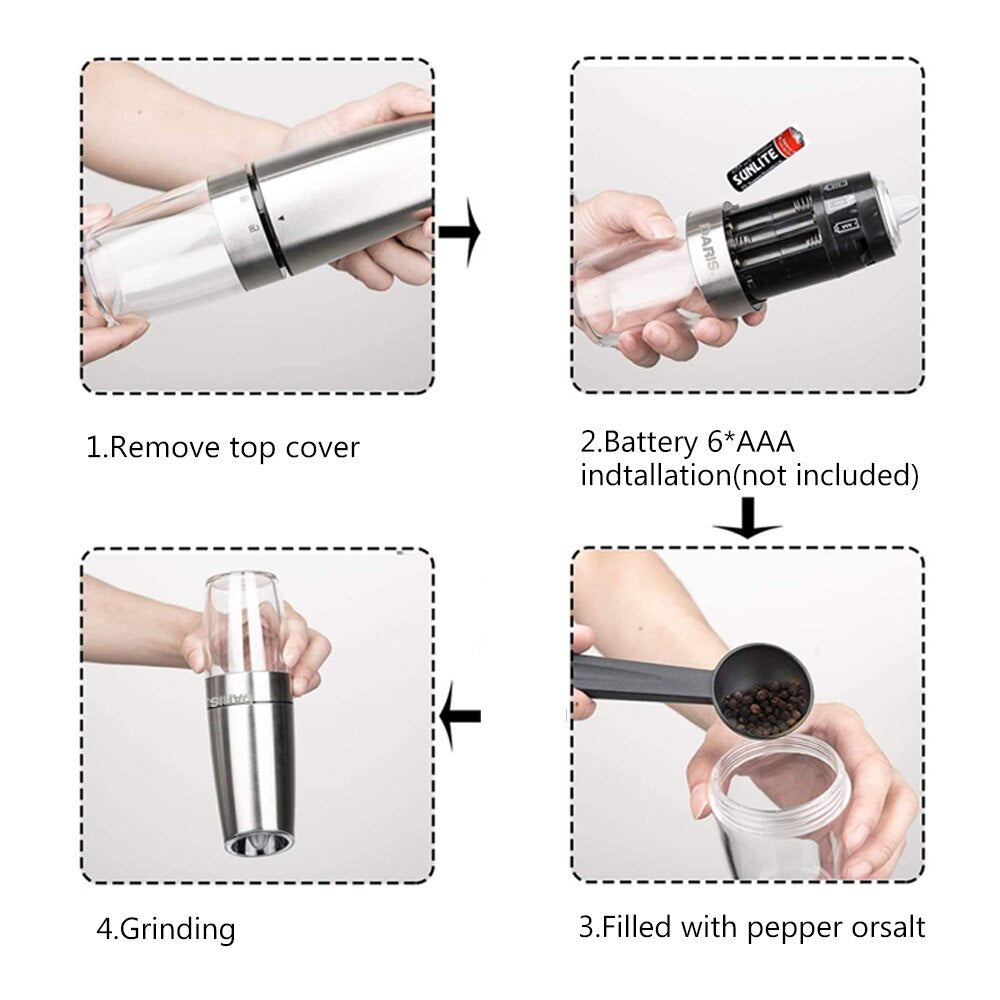 Electric Pepper Mill Gravity Induction