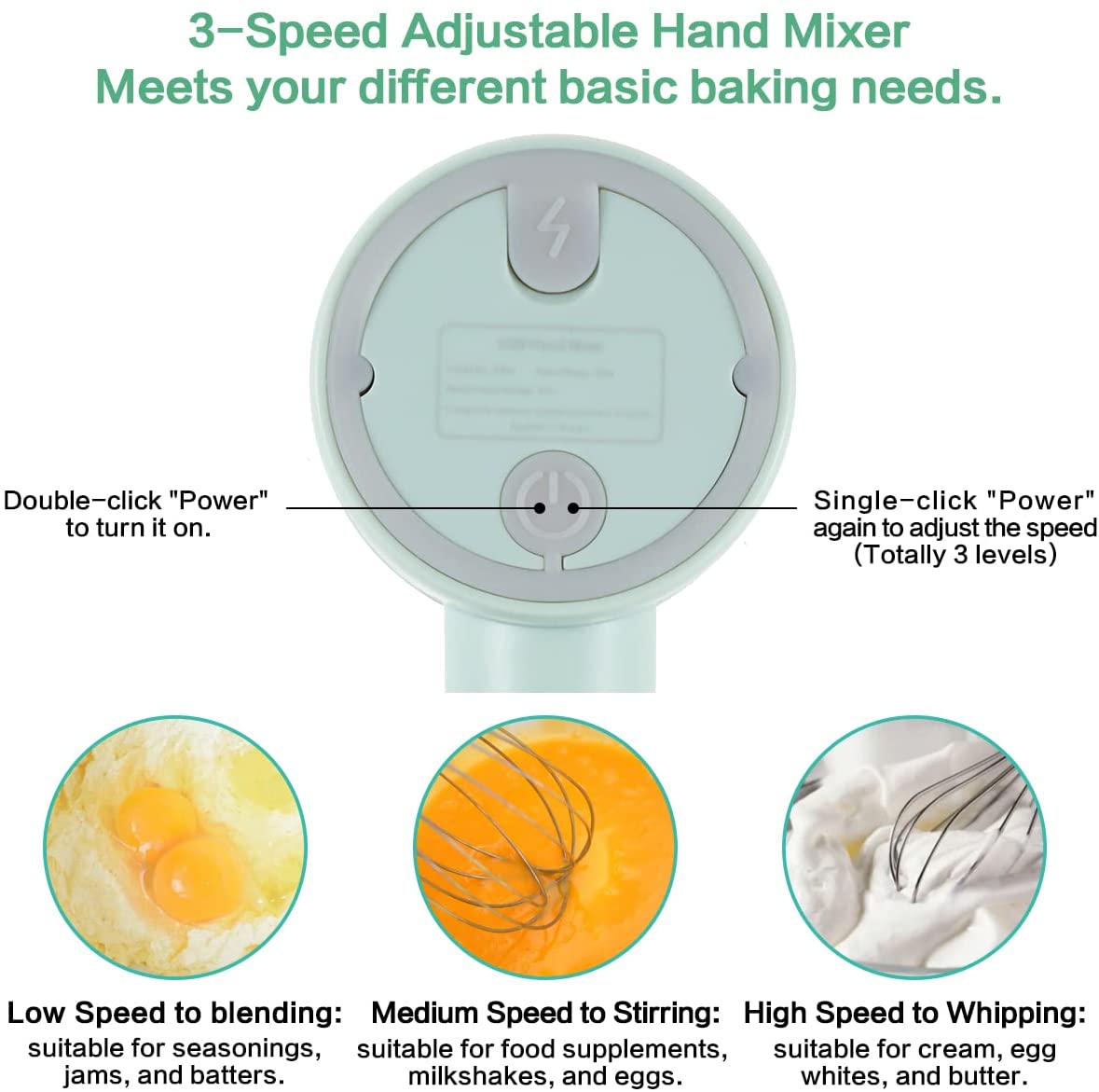 Mini Food Chopper Whisk Beater