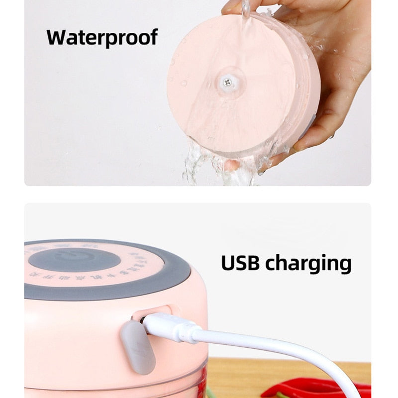 Electric Kitchen Chopper Garlic Masher Meat Grinder