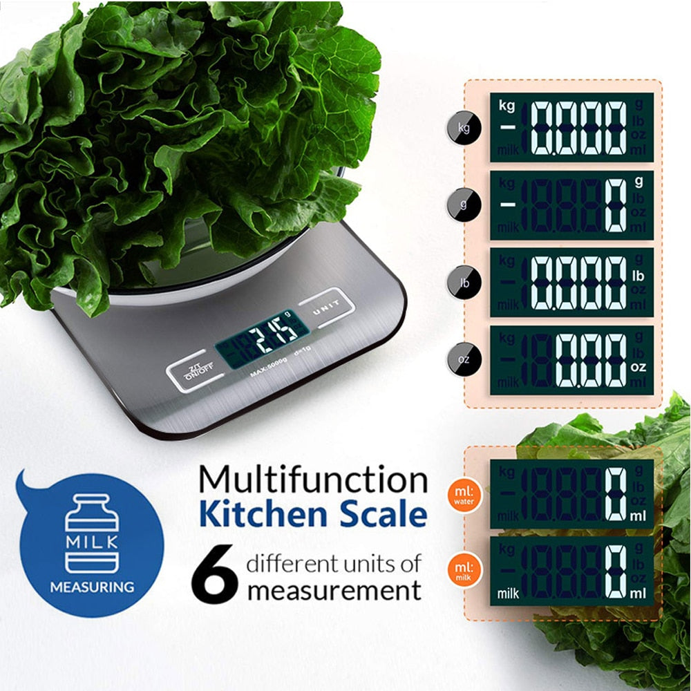 Kitchen Scale Multi-function Stainless Steel